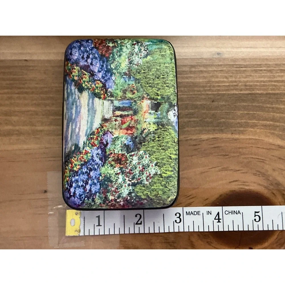 Armored‎ Wallet Monarque Monet Garden RFID Hard Shell Card Case 7135